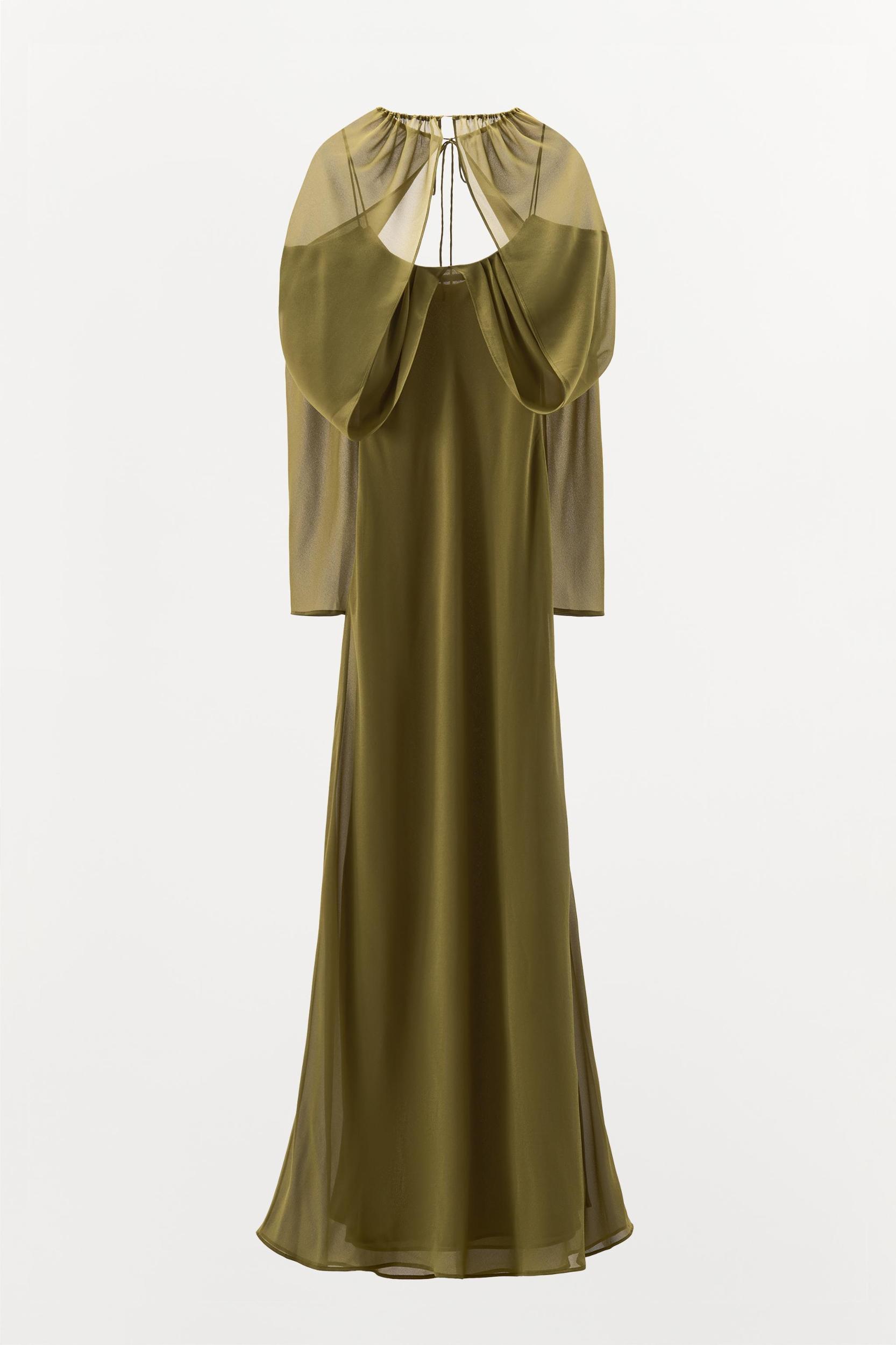 GEORGETTE CAPE DRESS Product Image