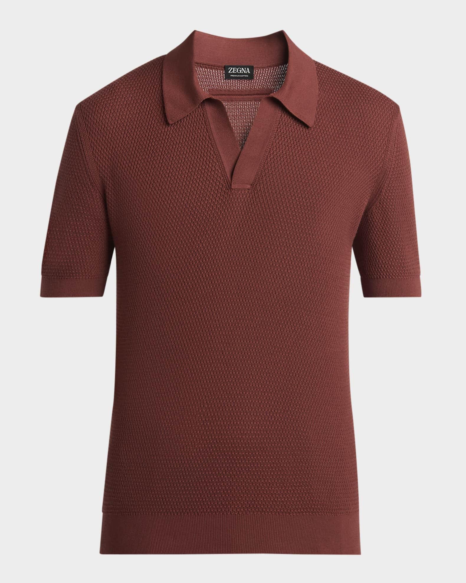 Men's Textured Johnny Polo Sweater Product Image