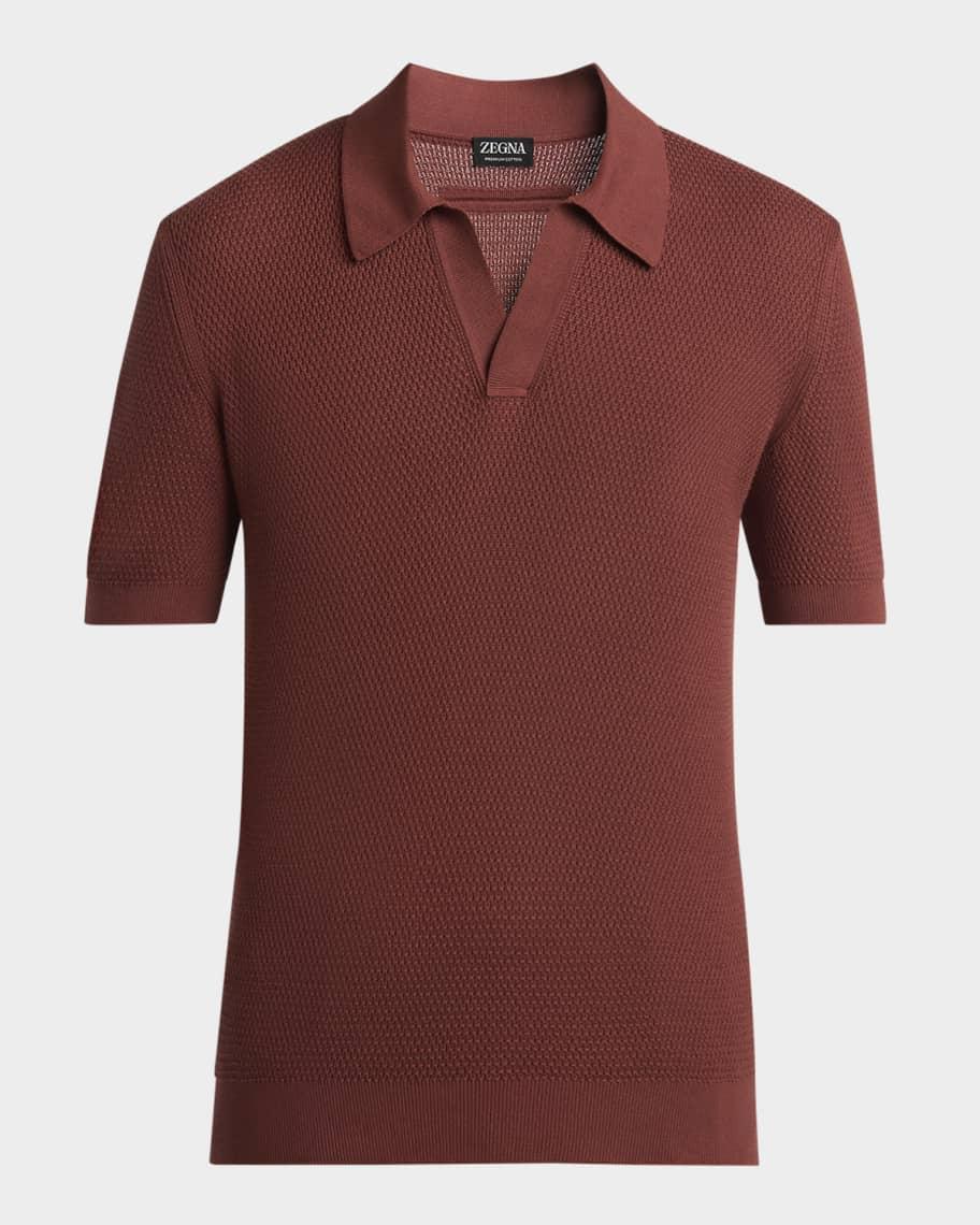 Men's Textured Johnny Polo Sweater Product Image