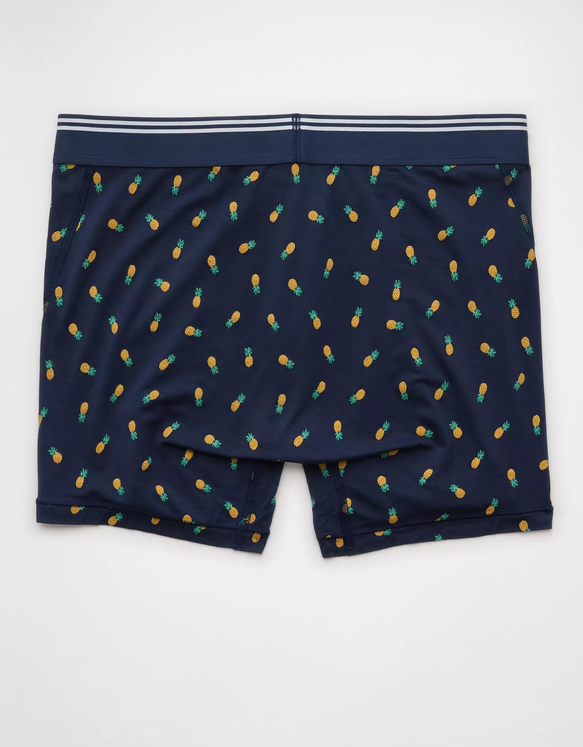 AEO Men's Tiny Pineapples 4.5" Ultra Soft Boxer Brief Product Image