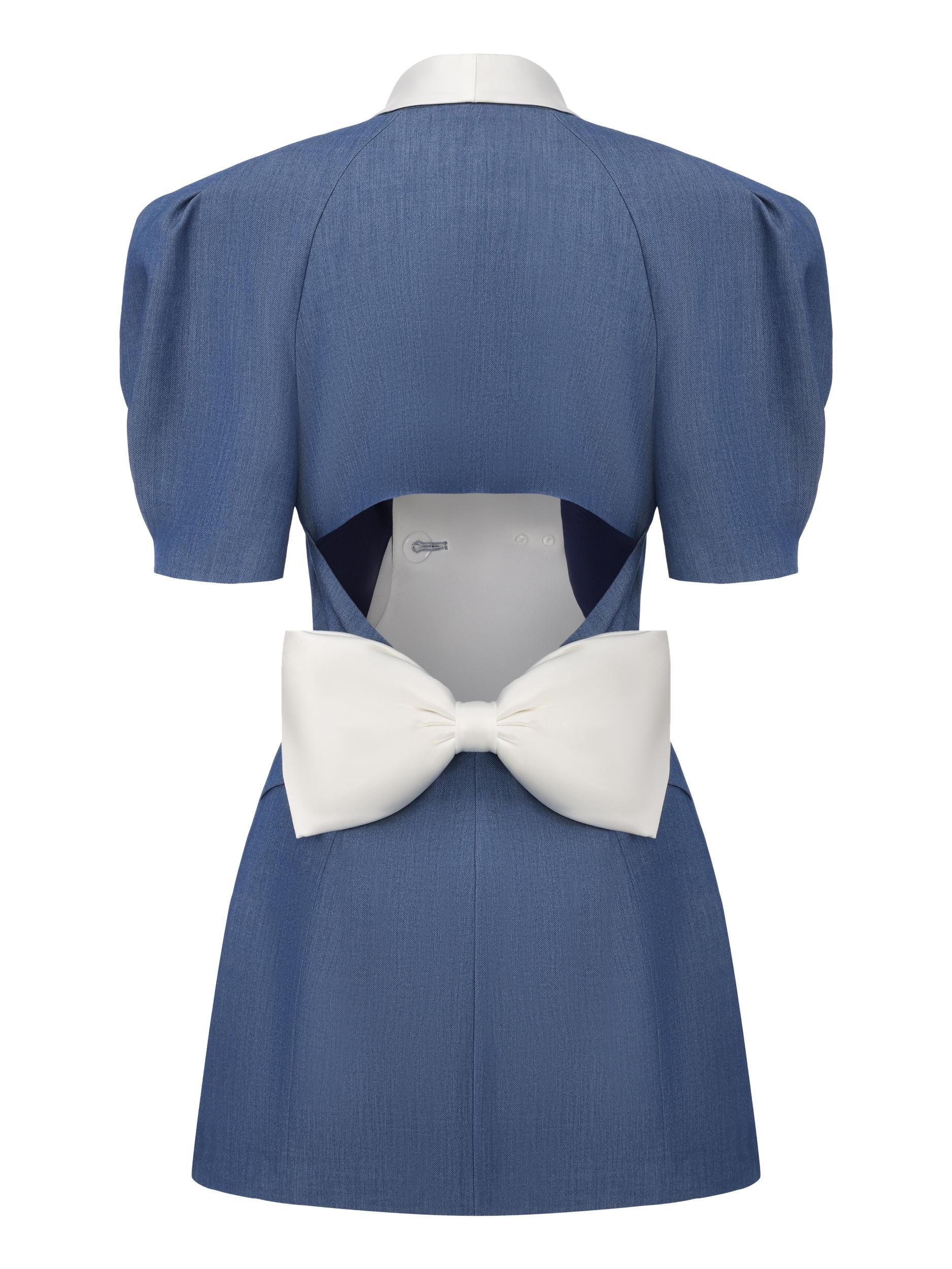 Camille Tailored White Mid-Rise Shorts Product Image