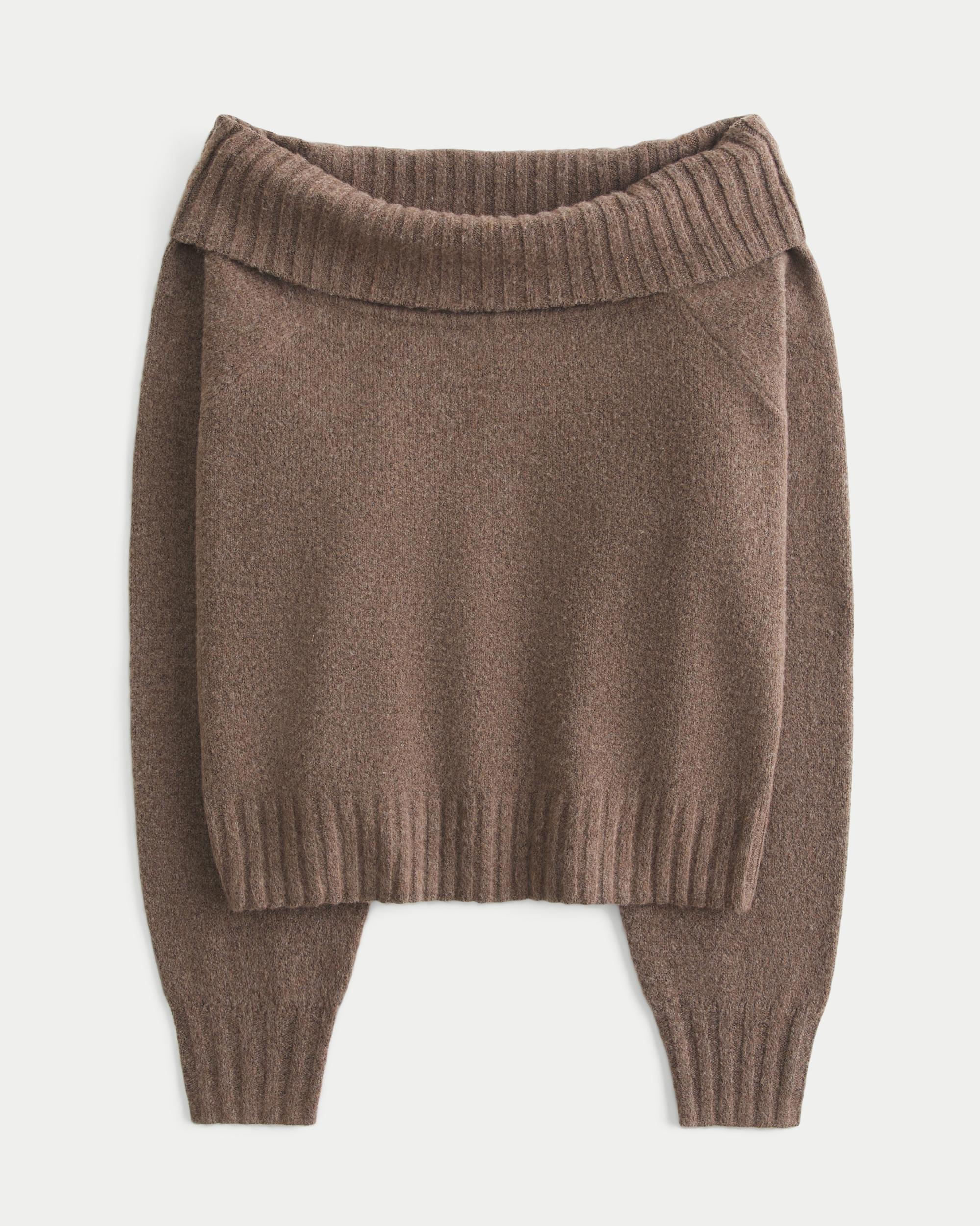 Hollister Comfy Cloud Foldover Off-the-Shoulder Sweater Product Image