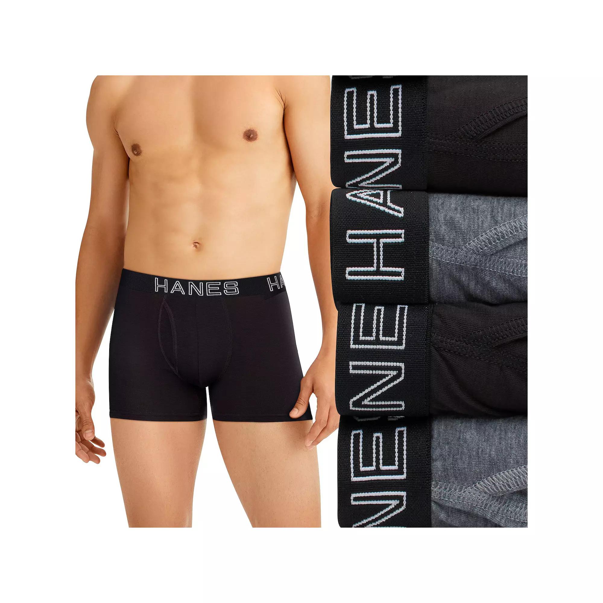 Men's Hanes® 4-Pack Ultimate Total Support Pouch Moisture-Wicking Trunk Underwear,  Product Image