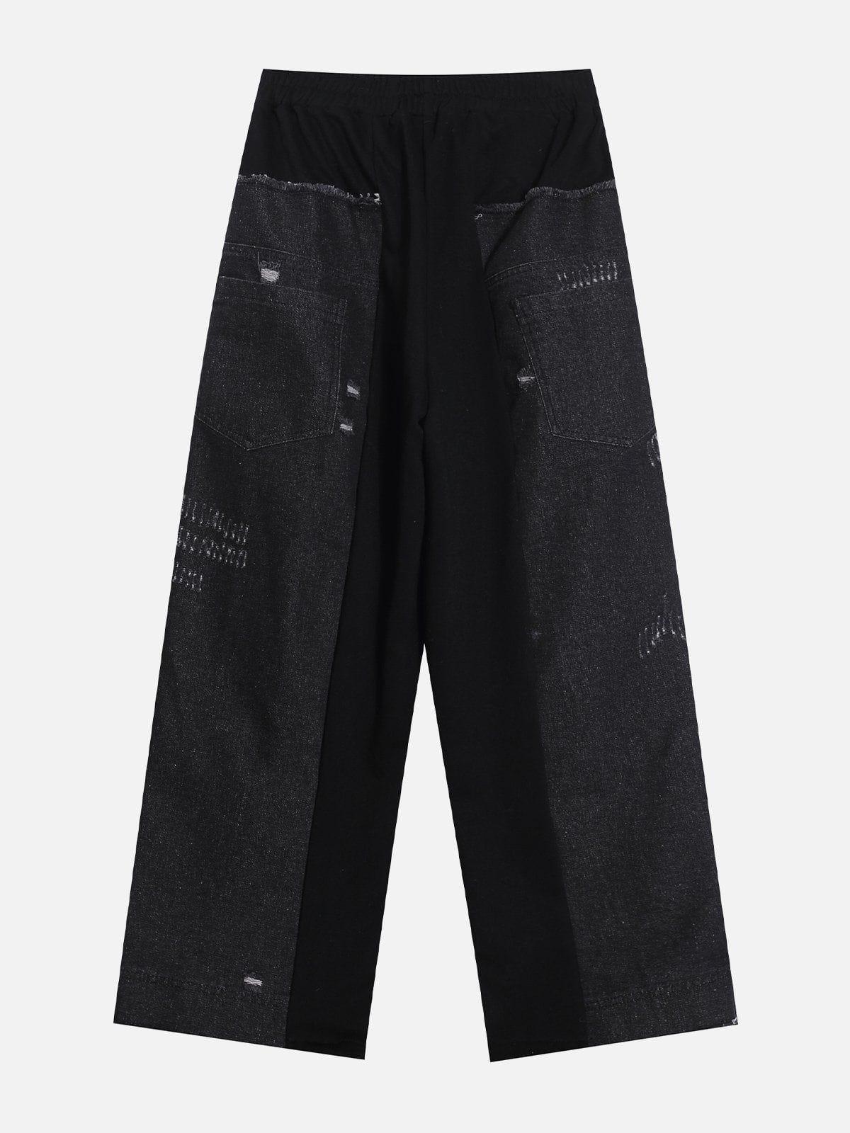 Aelfric Eden Denim Patchwork Sweatpants Product Image