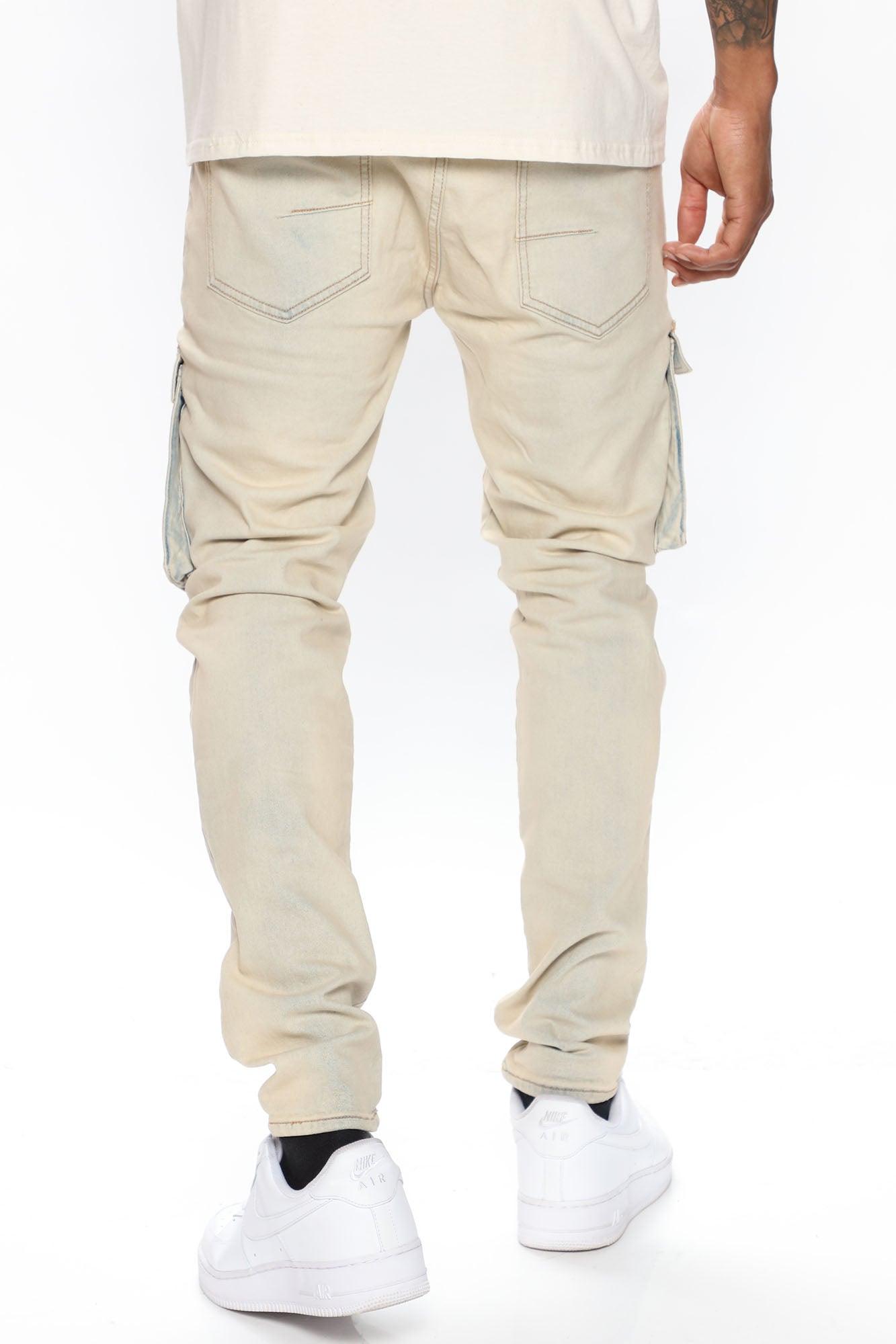 Got To Go Cargo Skinny Jeans - Vintage Blue Wash Product Image