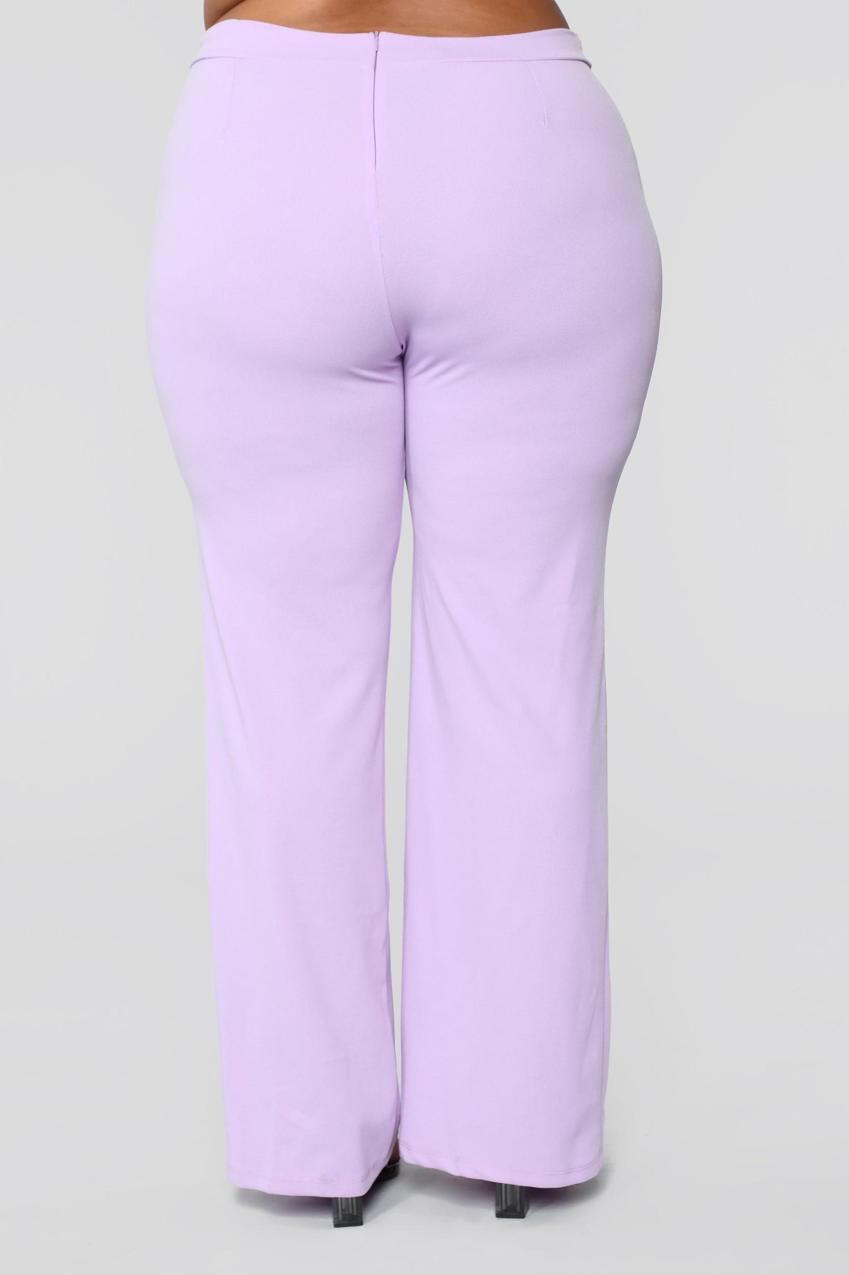 Victoria High Waisted Dress Pants - Lavender Product Image