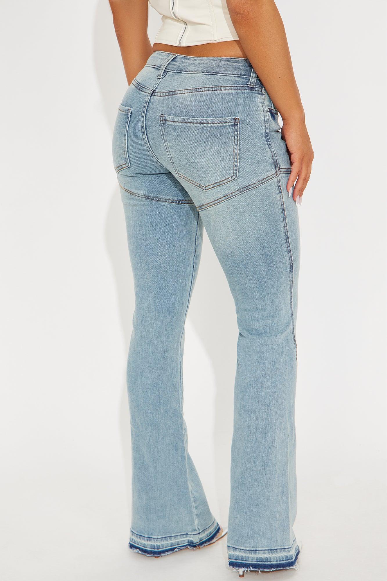 Marguerite Stretch Flare Jeans - Light Wash Product Image