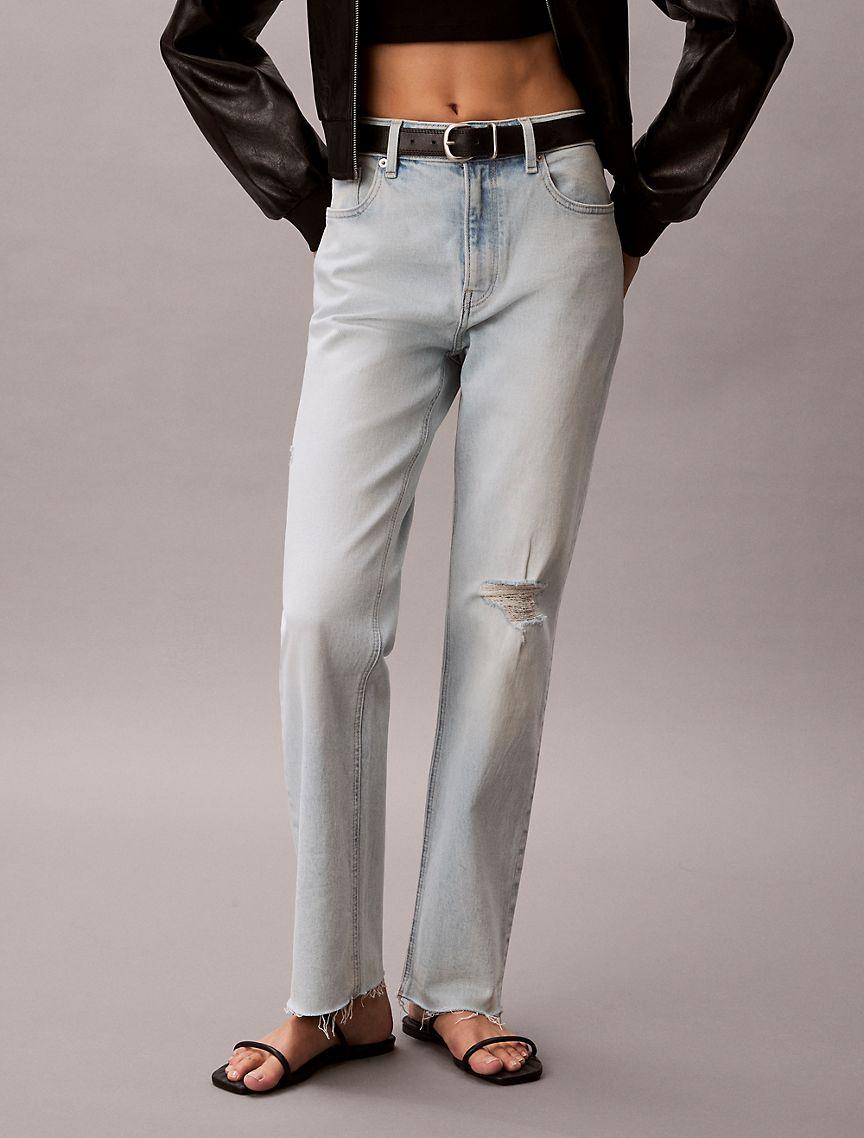 High Rise Straight Jeans Product Image