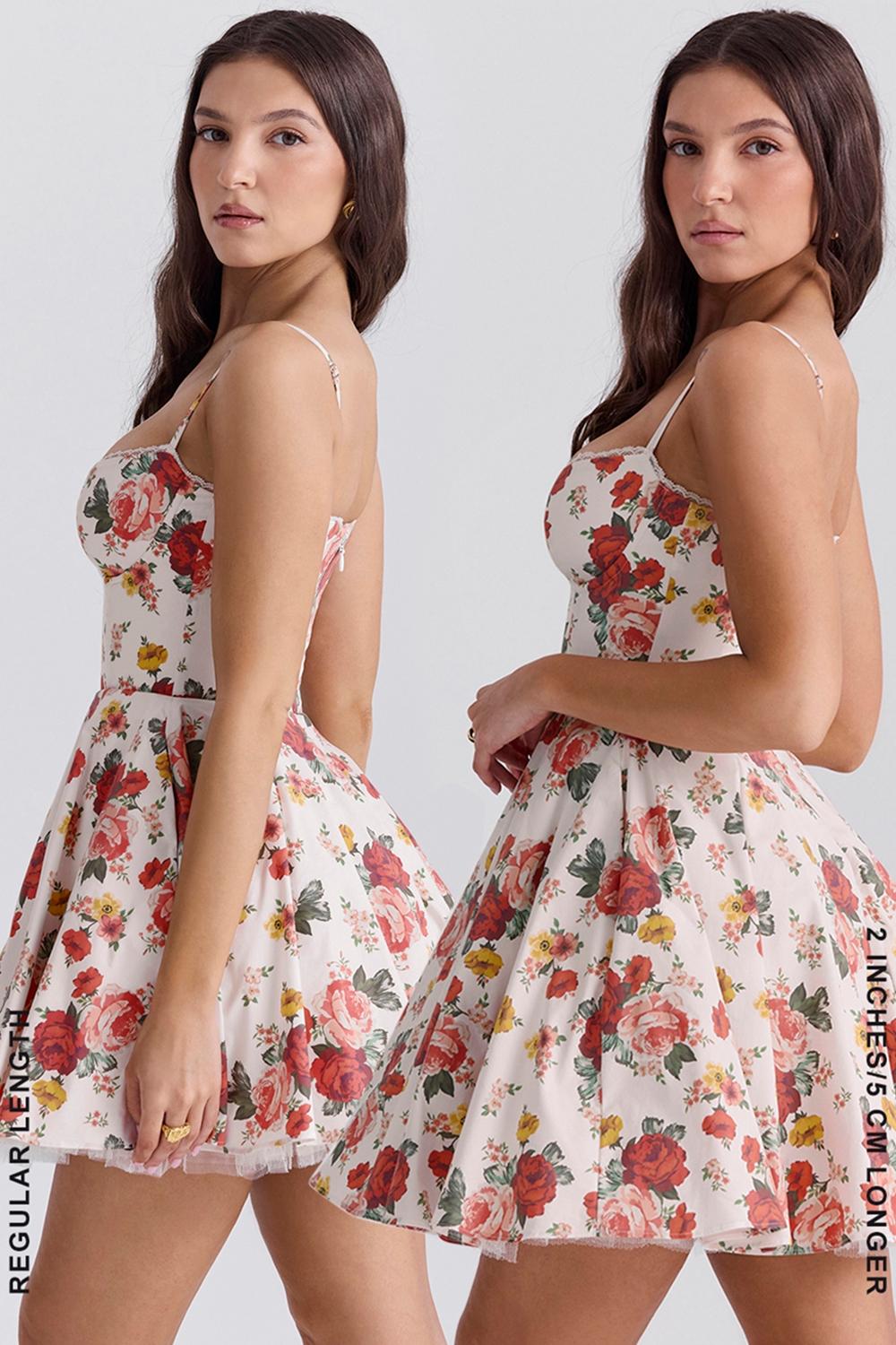 Elizabeth  italian tomato strapless midi sundress Product Image
