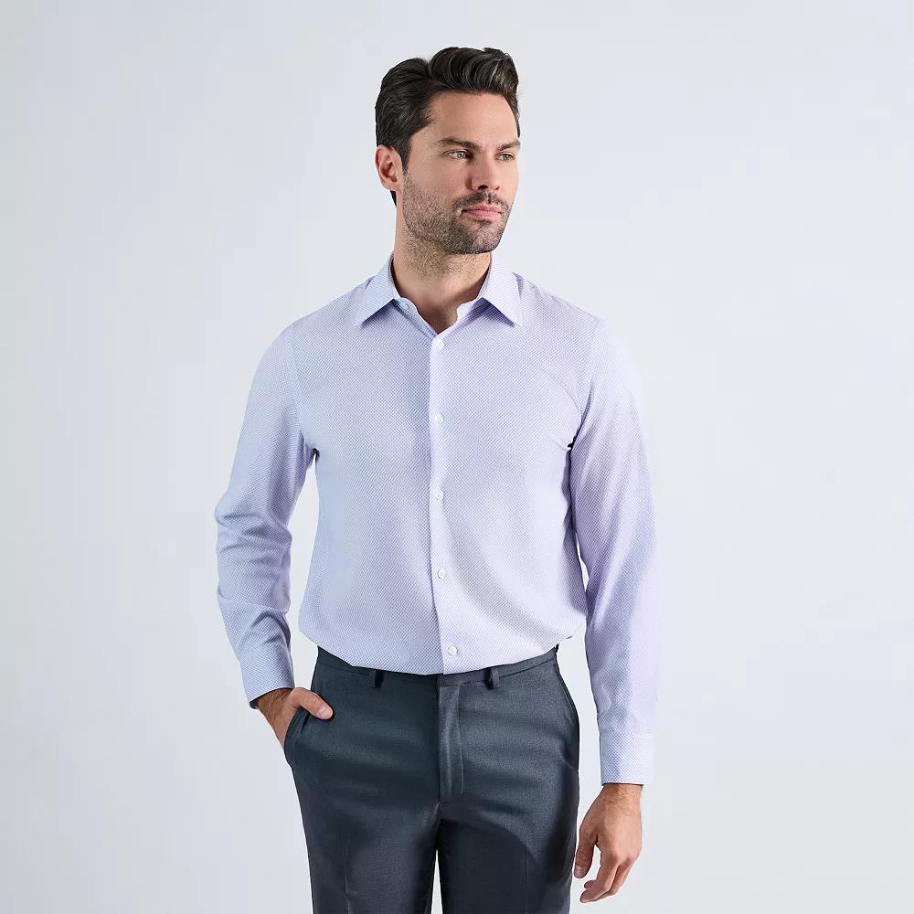 Men's Haggar® Smart Wash® Slim Fit Patterned Dress Shirt,  Product Image