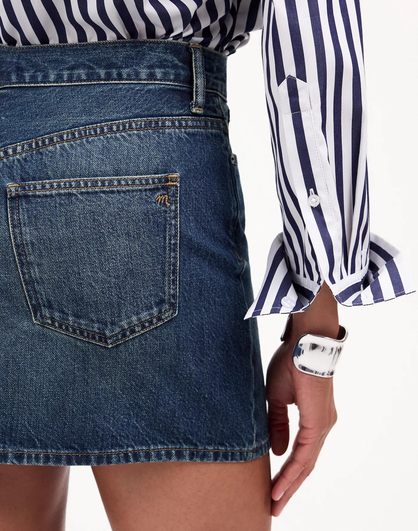 Denim Mini Skirt in Karney Wash Product Image