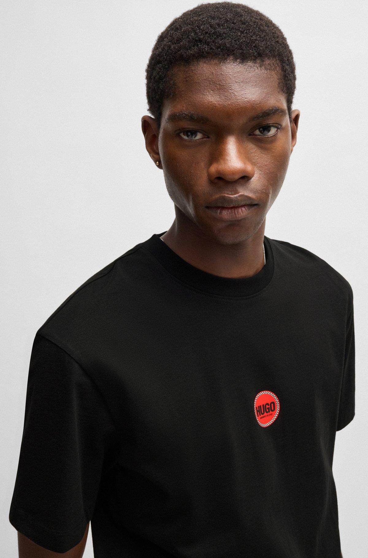 Cotton-jersey T-shirt with racing logos Product Image