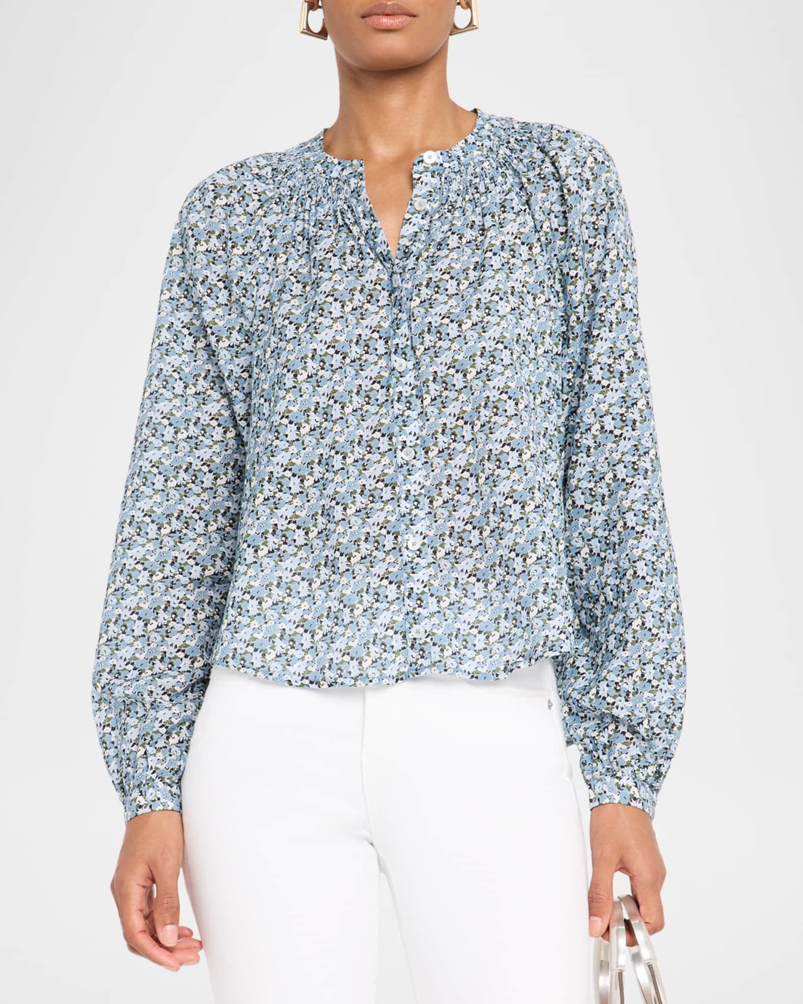 Madge Floral Cotton Voile Blouse Product Image