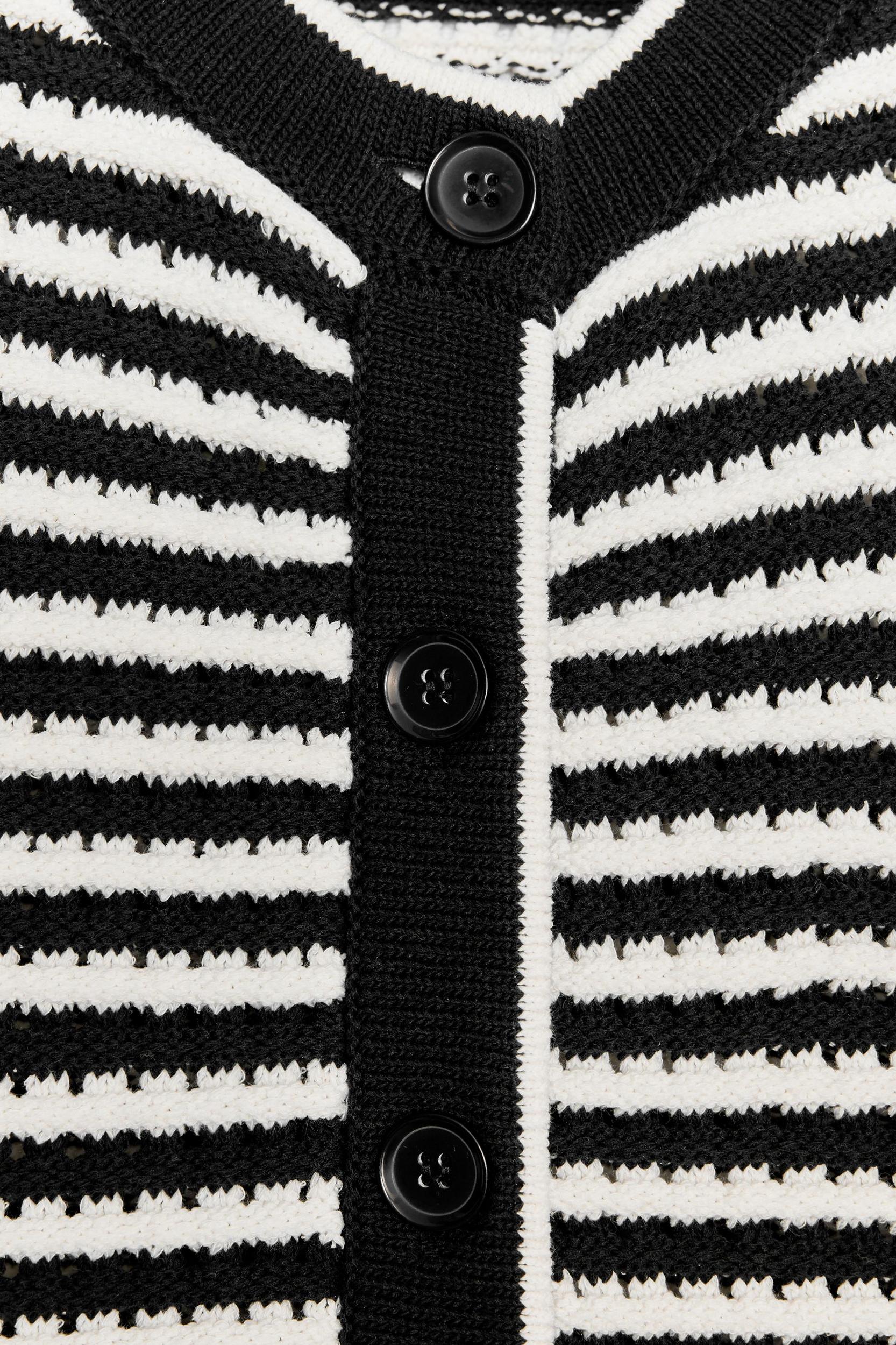 STRIPED KNIT VEST TOP Product Image