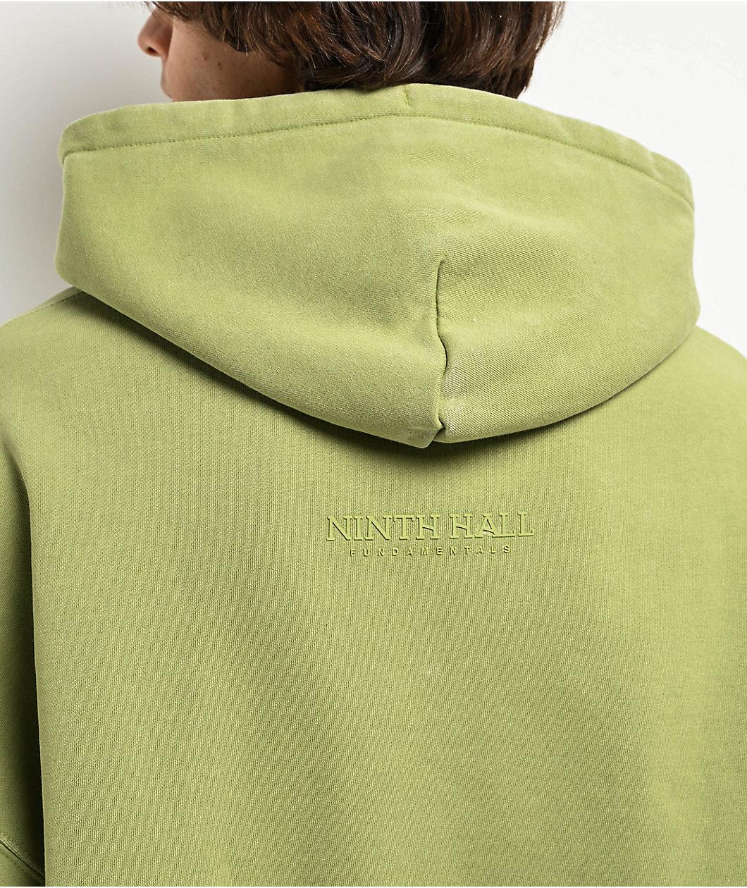 Ninth Hall Fundamentals Green Boxy Hoodie Product Image