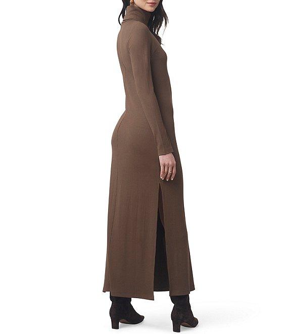 Splendid X Cella Jane Blog Ribbed Knit Turtle Neck Long Sleeve A-Line Maxi Dress Product Image
