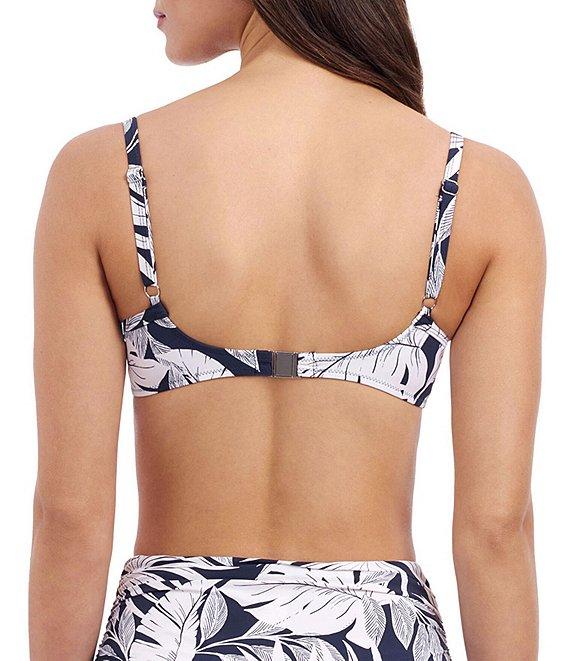 Profile By Gottex Malaya Tropical Leaf Print Shirred High Waist Swim Bottom Product Image