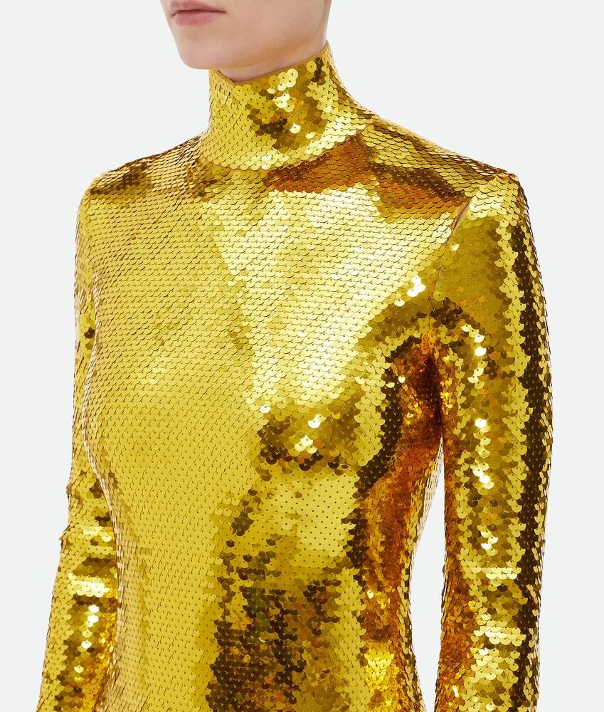 Women's Sequins Viscose Dress  in Gold Product Image