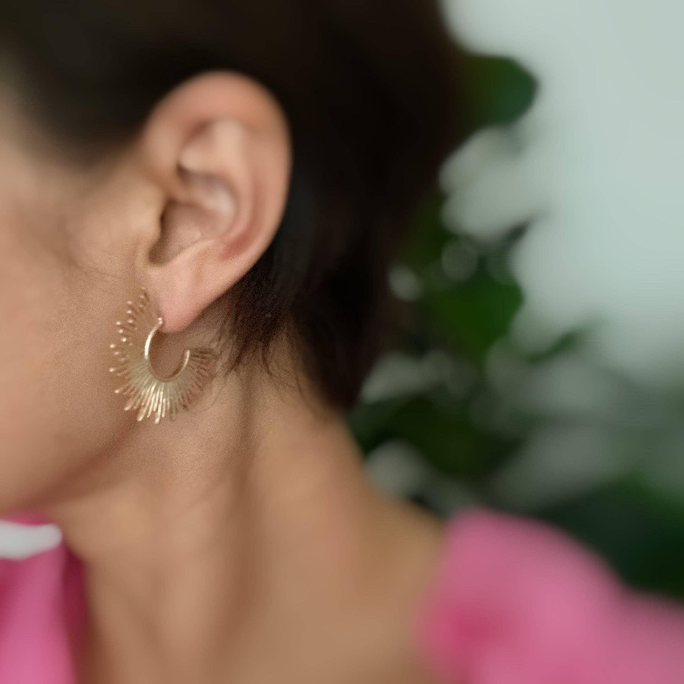 Pharaoh Half Hoop Earrings Product Image