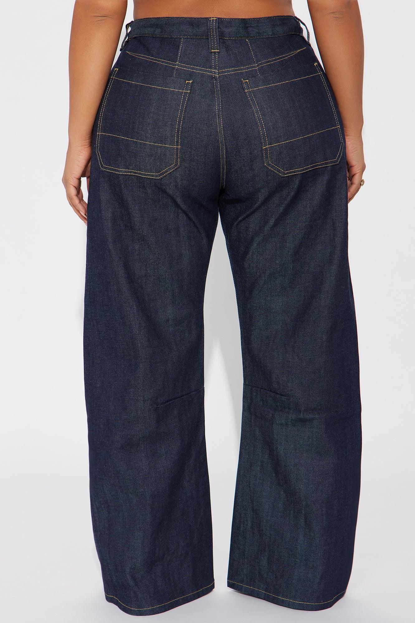 Premium Selvedge Utility Straight Leg Jeans - Dark Denim Product Image