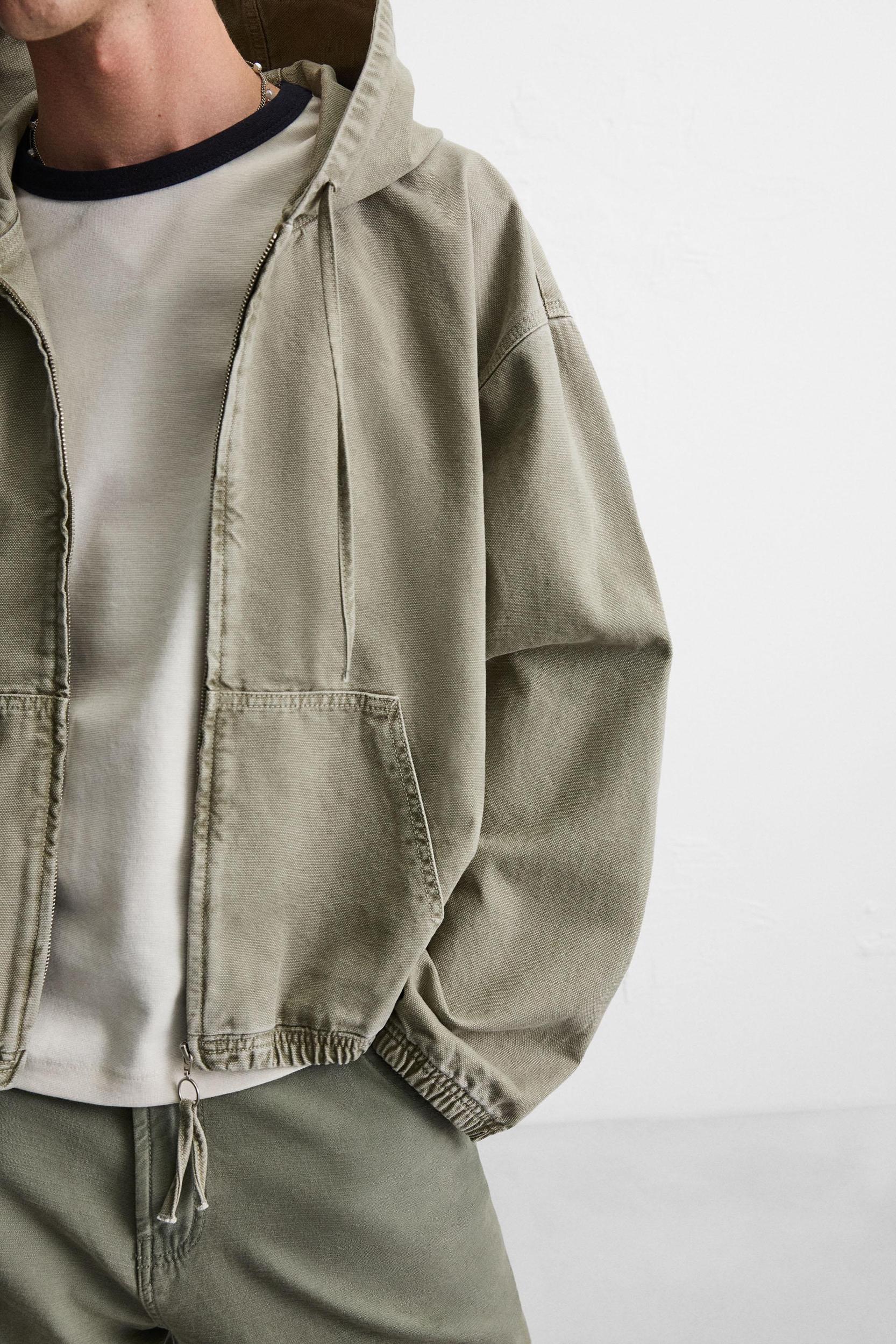 WASHED HOODED JACKET Product Image