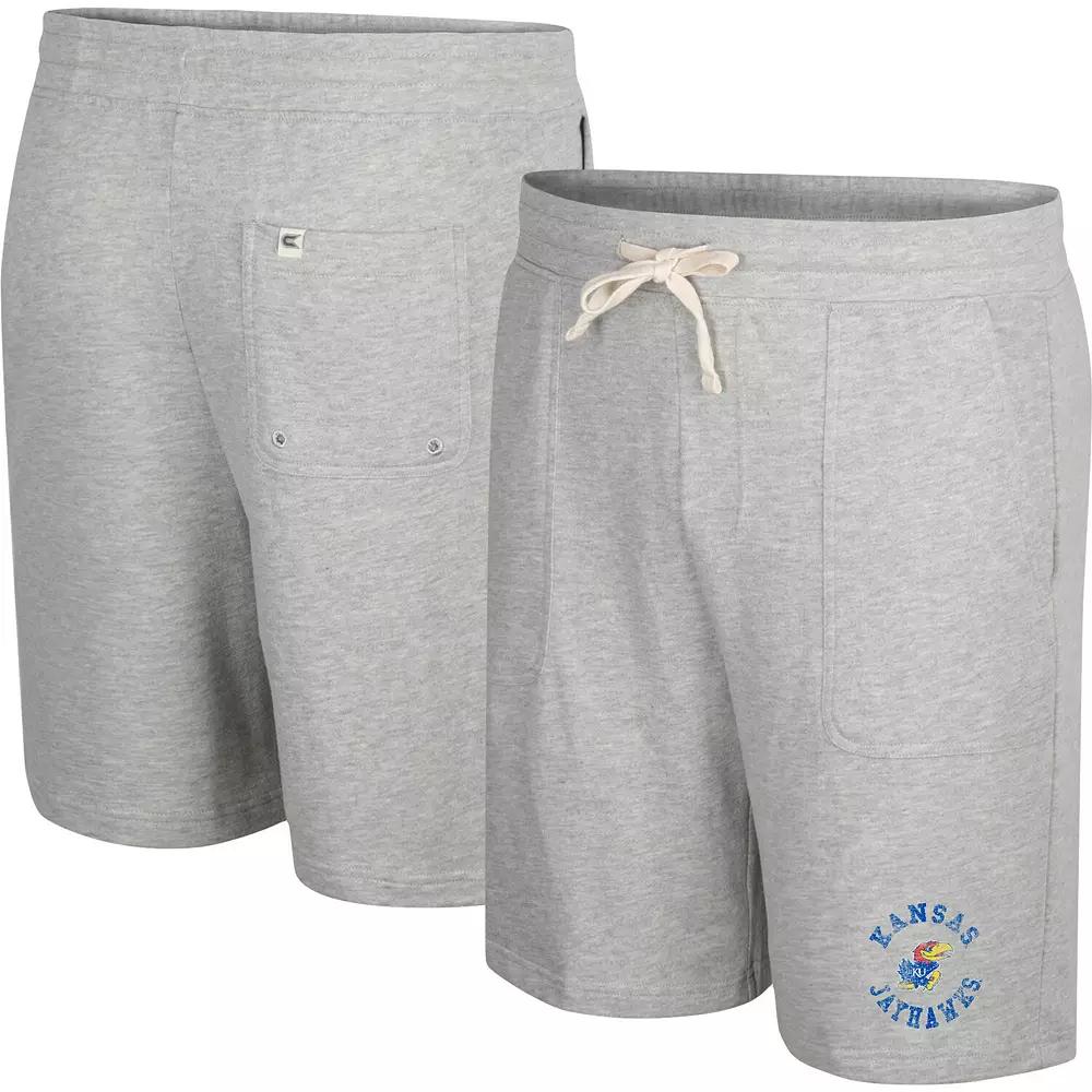 Men's Colosseum Heather Gray Texas Longhorns Love To Hear This Terry Shorts,  Product Image