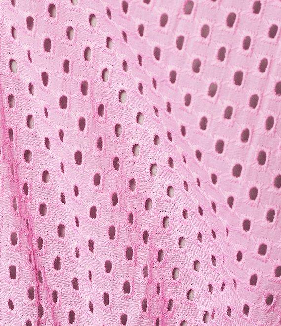 Tommy Bahama Organic Cotton Eyelet Cove V-Neck Swim Cover-Up Dress Product Image