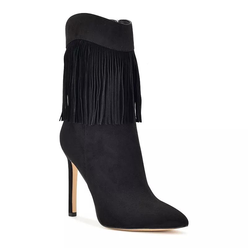 Nine West Tries Women's Fringe Ankle Boots, Size: 8, Black Product Image