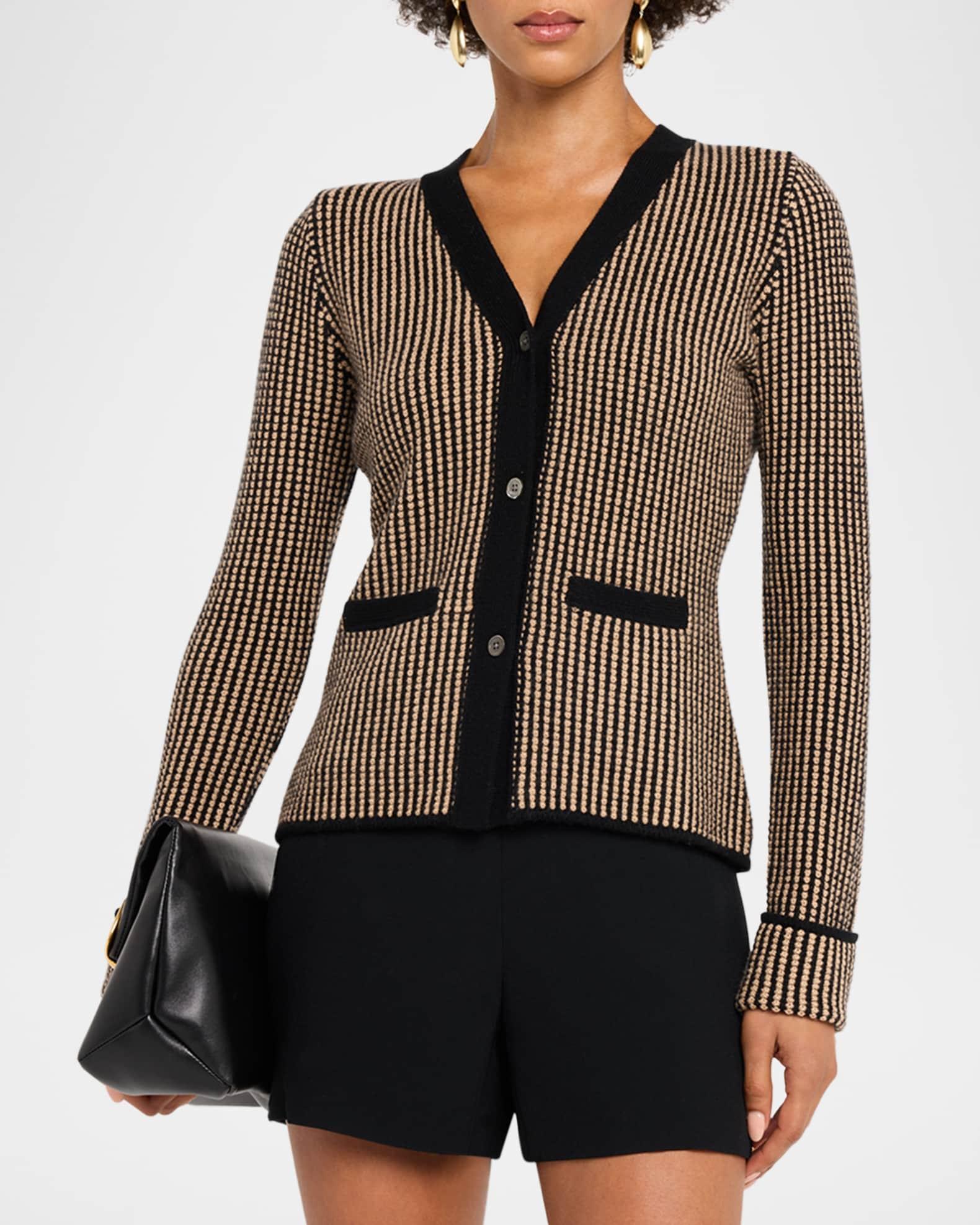 Cashmere Contrast Pique Knit Jacket Product Image