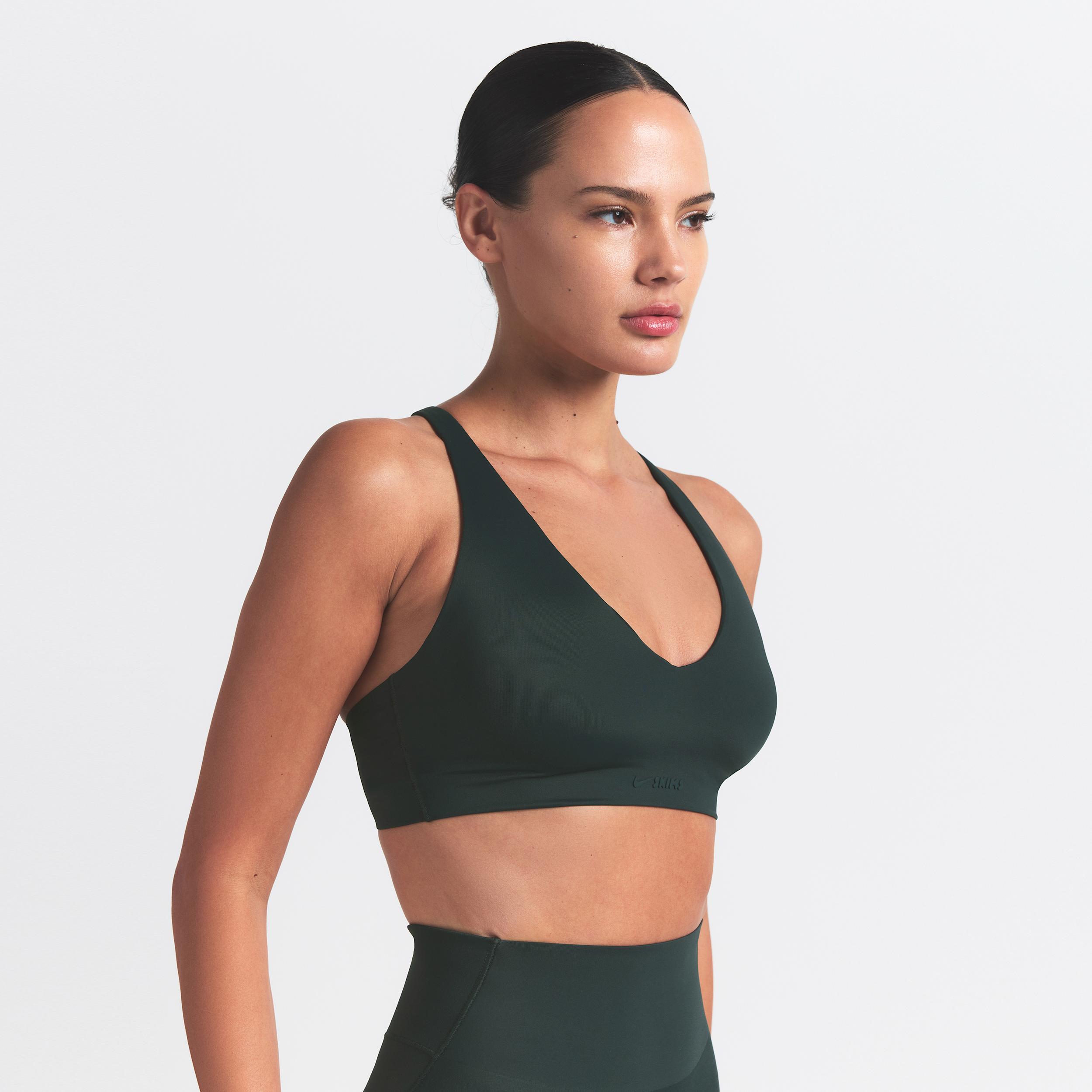 Nike Womens SKIMS Shine V-Neck Tank Top | SLSLS8621W-DKT Product Image