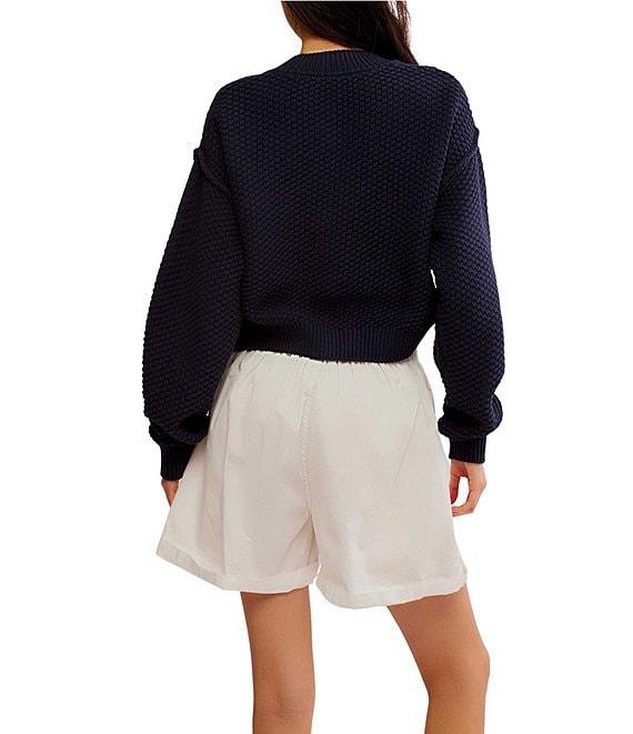 Free People Lila Textured Knit Button Front Long Sleeve Cardigan Product Image