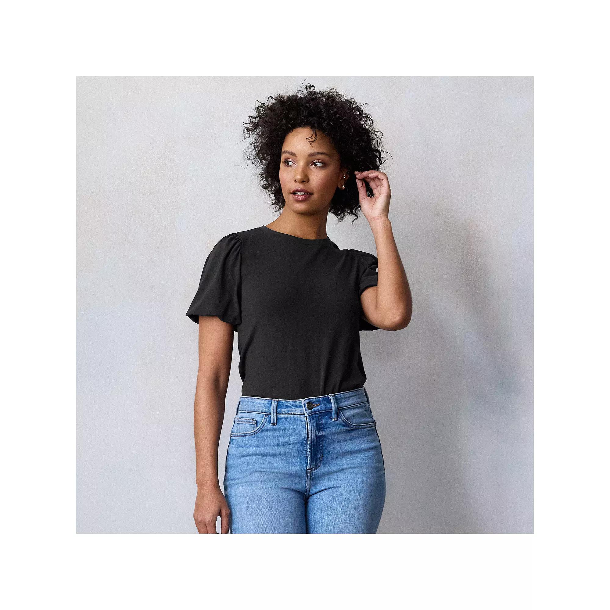 Womens LC Lauren Conrad Bubble Sleeve Top Product Image