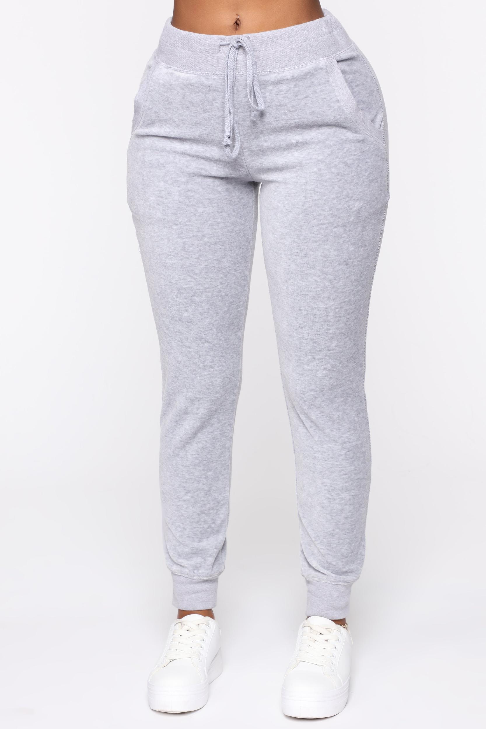 The Original Trendsetter Velour Set - Heather Grey Product Image
