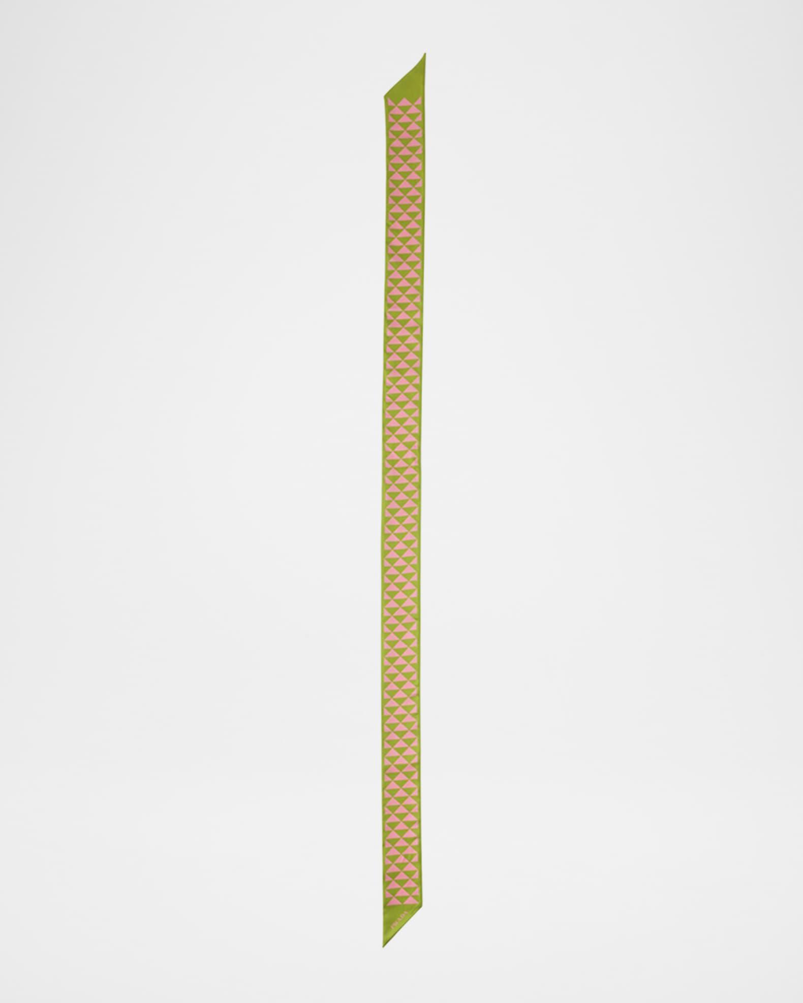 Printed Silk Twill Skinny Scarf Product Image