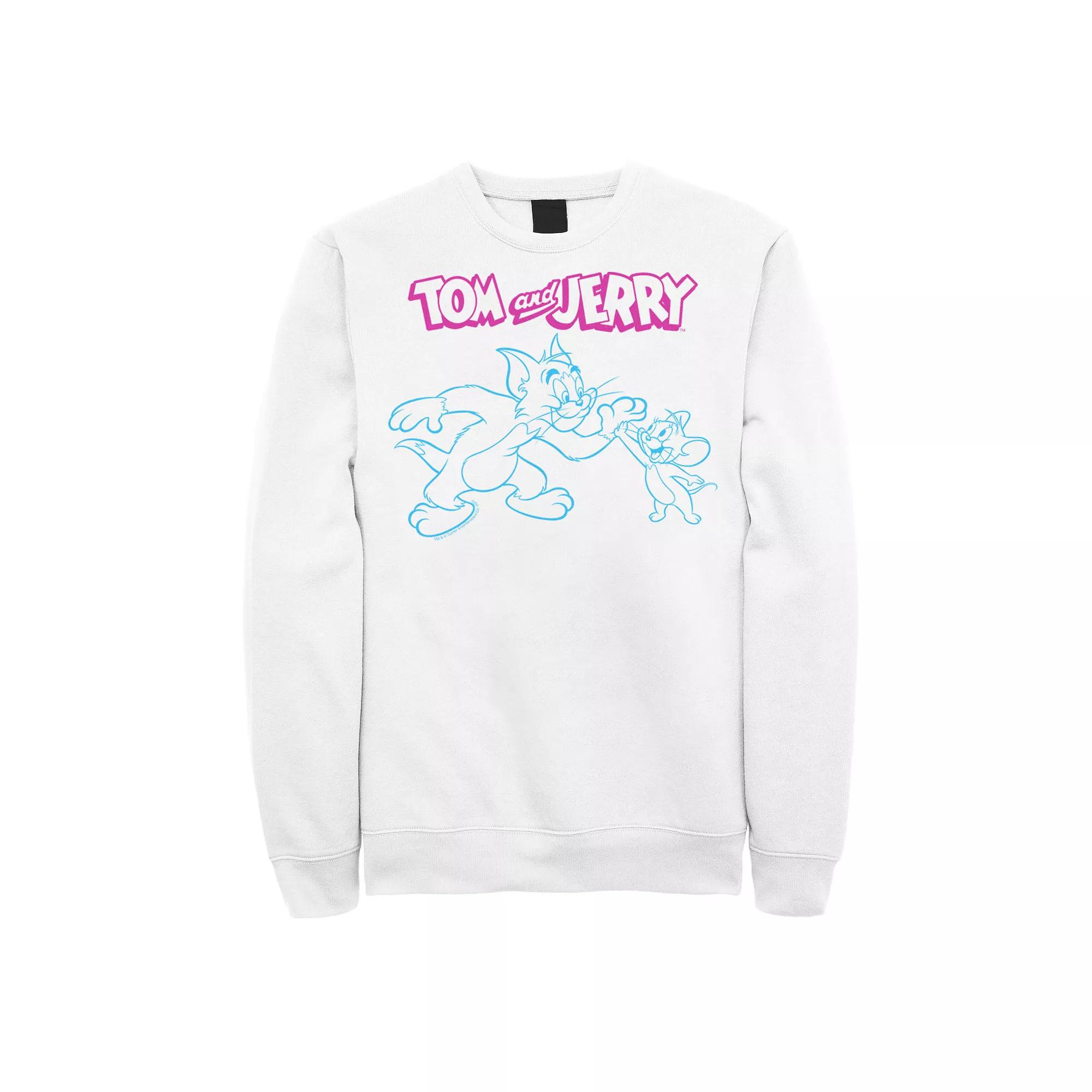 Mens Tom And Jerry High Five Line Art Sweatshirt, Men's,  Product Image