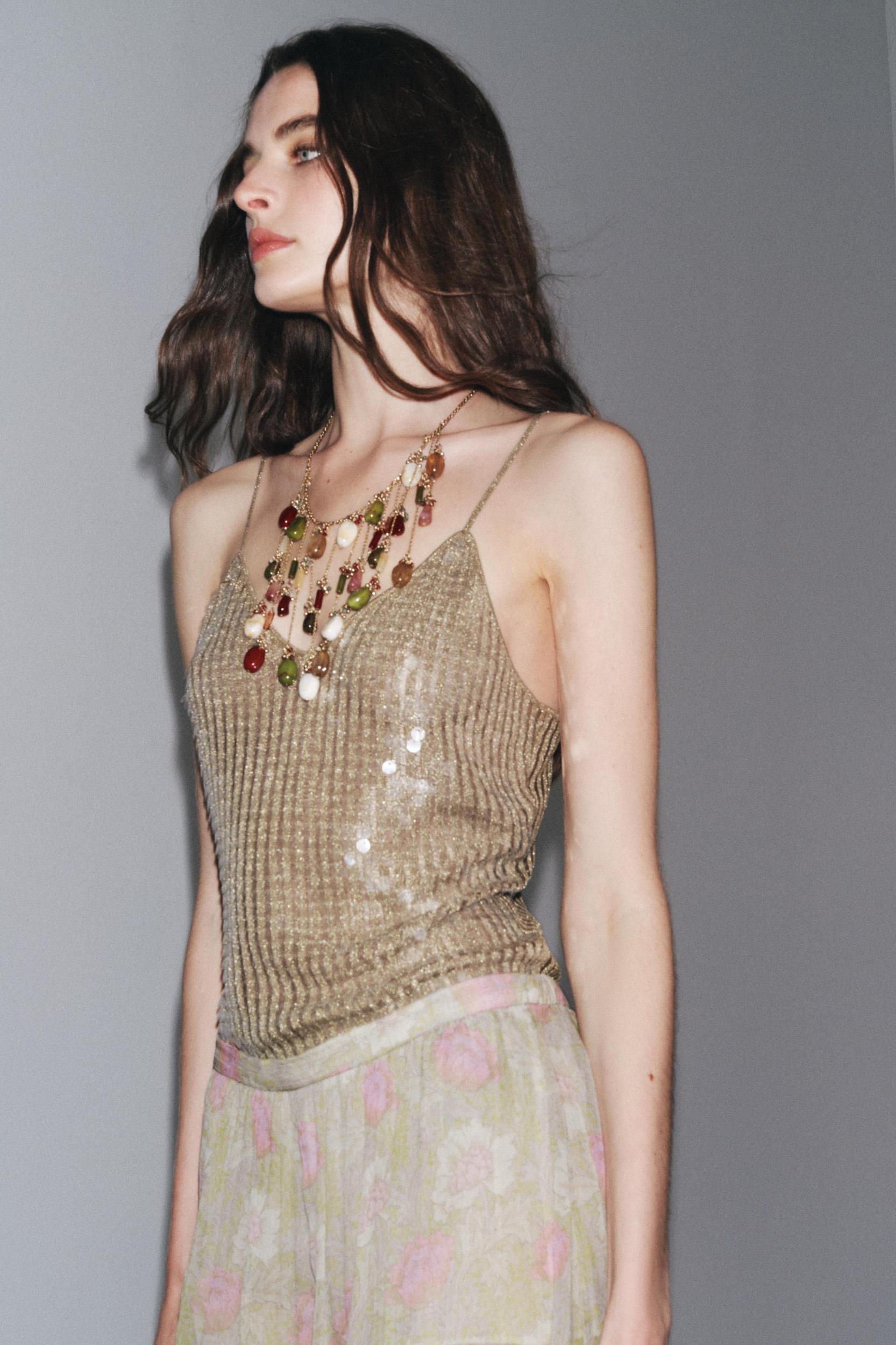 SEQUIN KNIT TOP Product Image