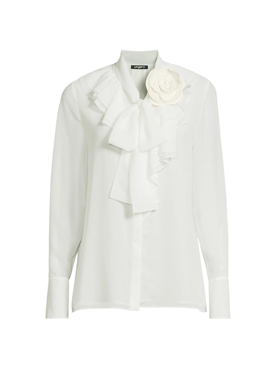 Womens Yoli Ruffle Flower Blouse Product Image