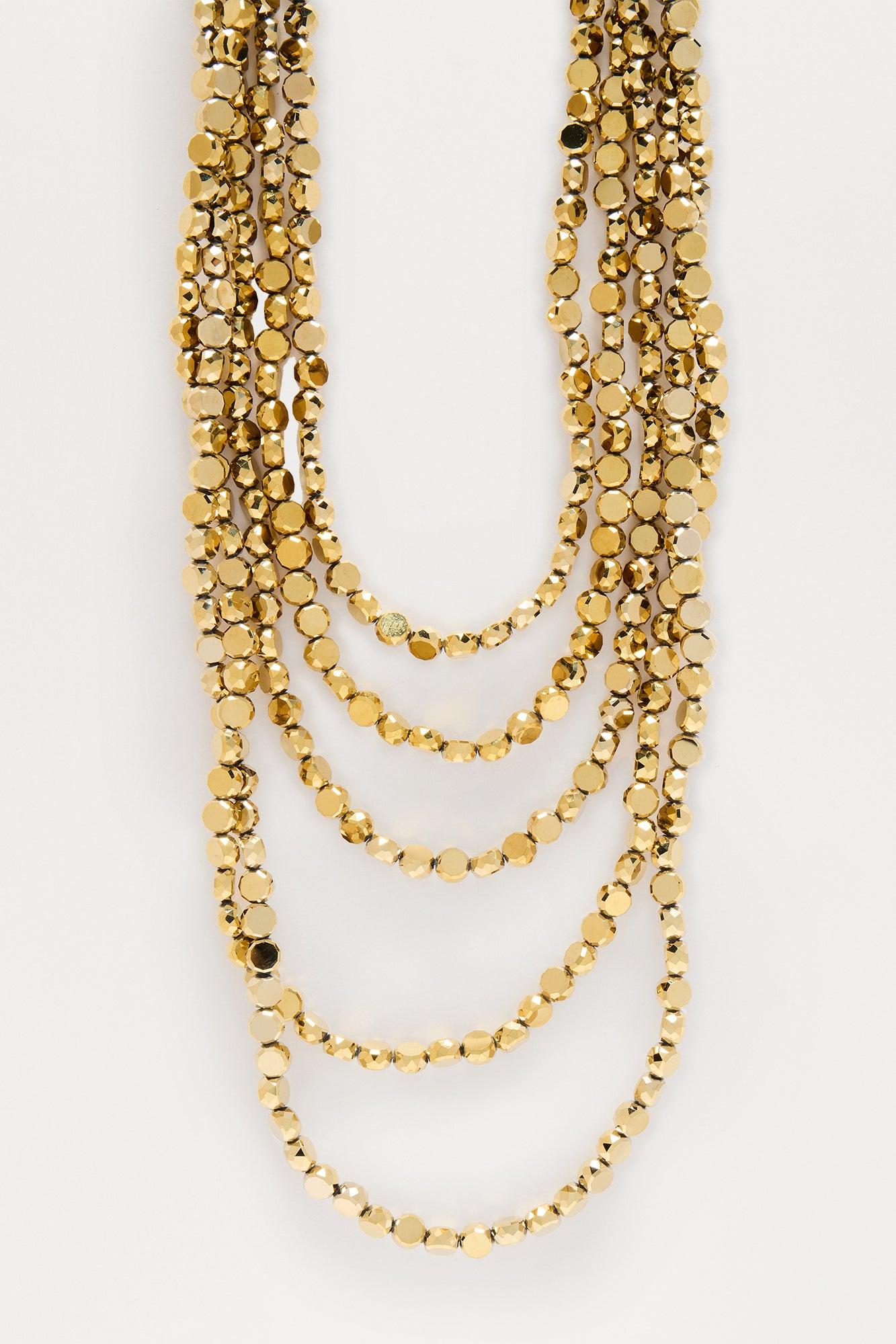 Shimmer And Glimmer Layered Necklace - Gold Product Image