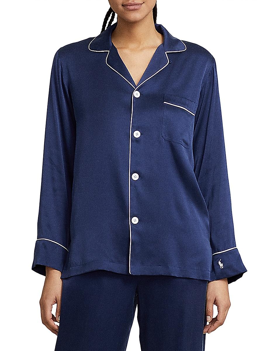 Womens Heritage Silk Laurel 2-Piece Stretch Silk Pajama Set Product Image