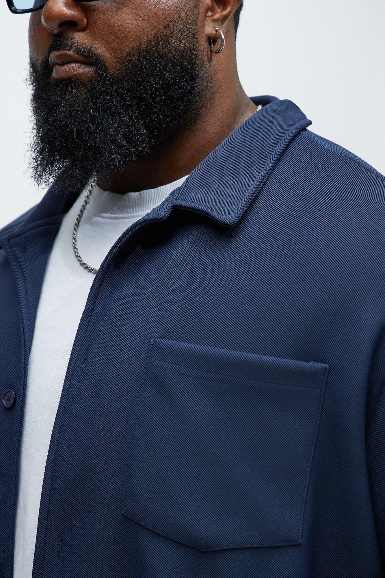 Turner Pocket Button Up Shirt - Navy Product Image