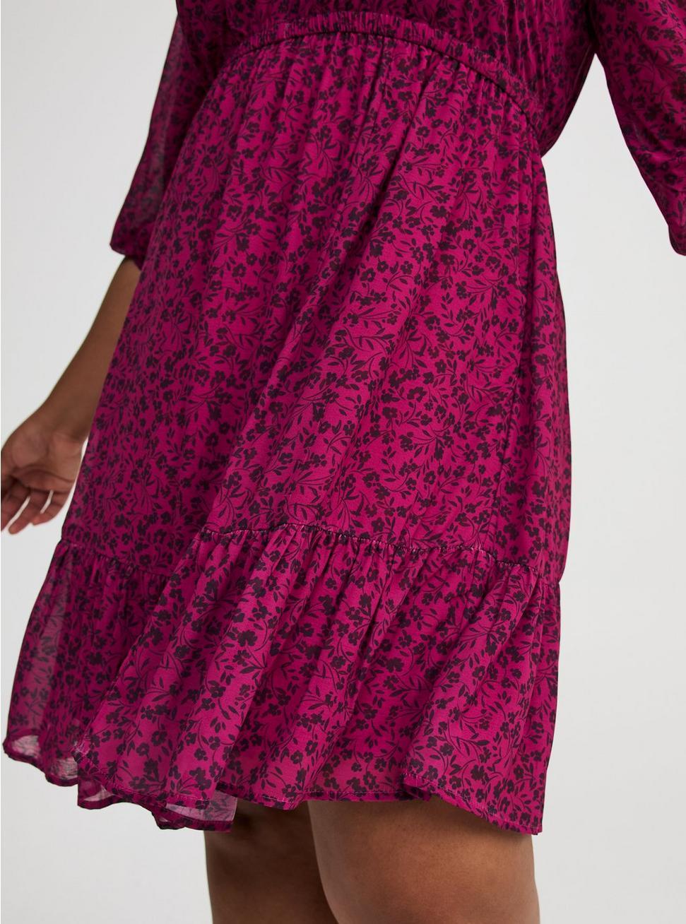 Mini Chiffon Tiered Babydoll Dress Product Image