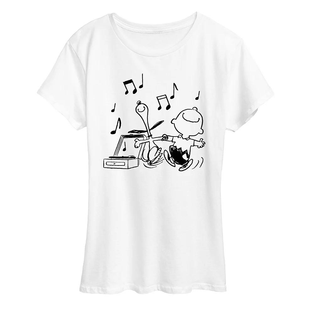 Women's Peanuts Snoopy & Charlie Brown Dancing Graphic Tee,  Product Image