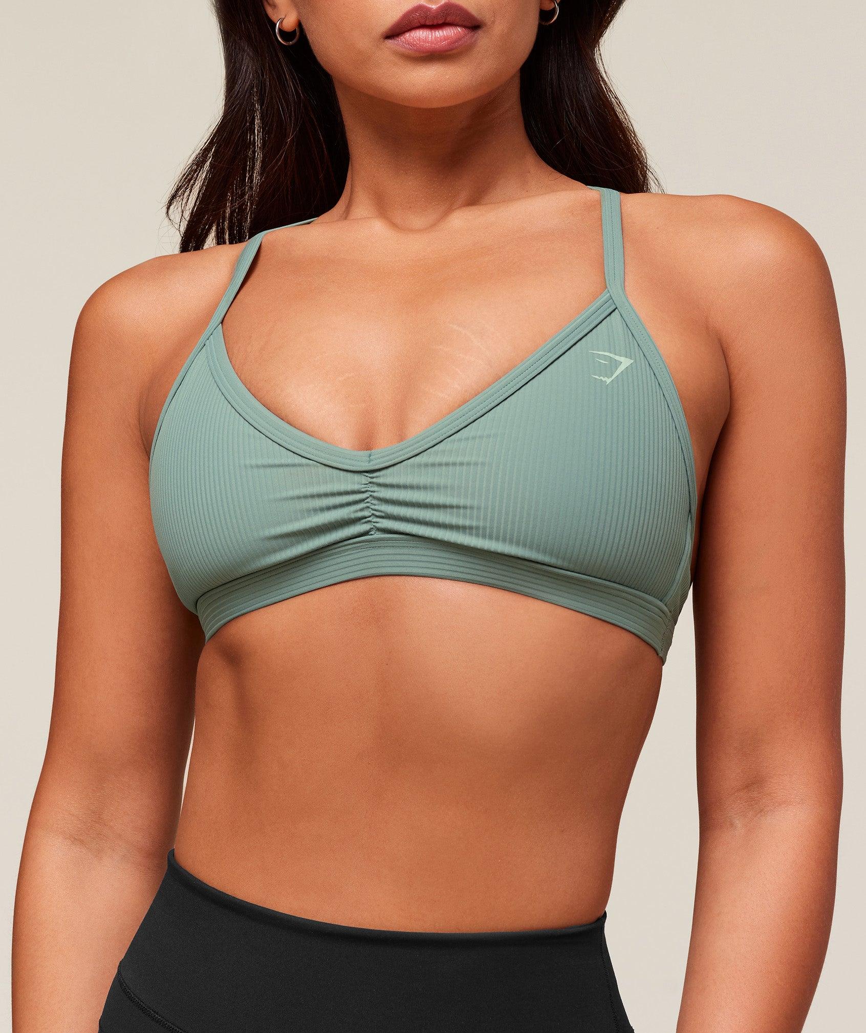 Gymshark Ribbed Minimal Sports Bra - Celeste Blue Female Product Image