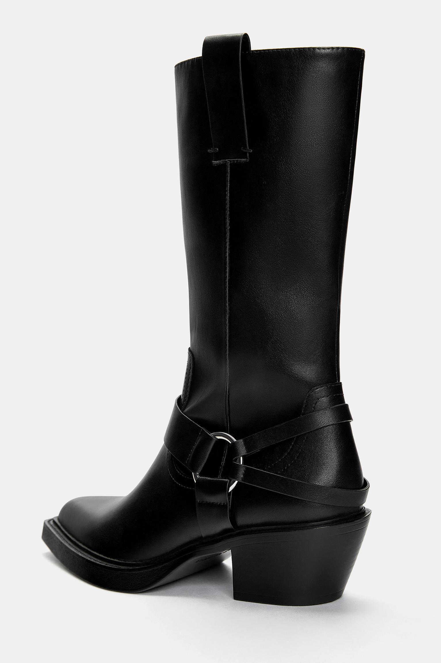 Buckled cowboy boots Product Image