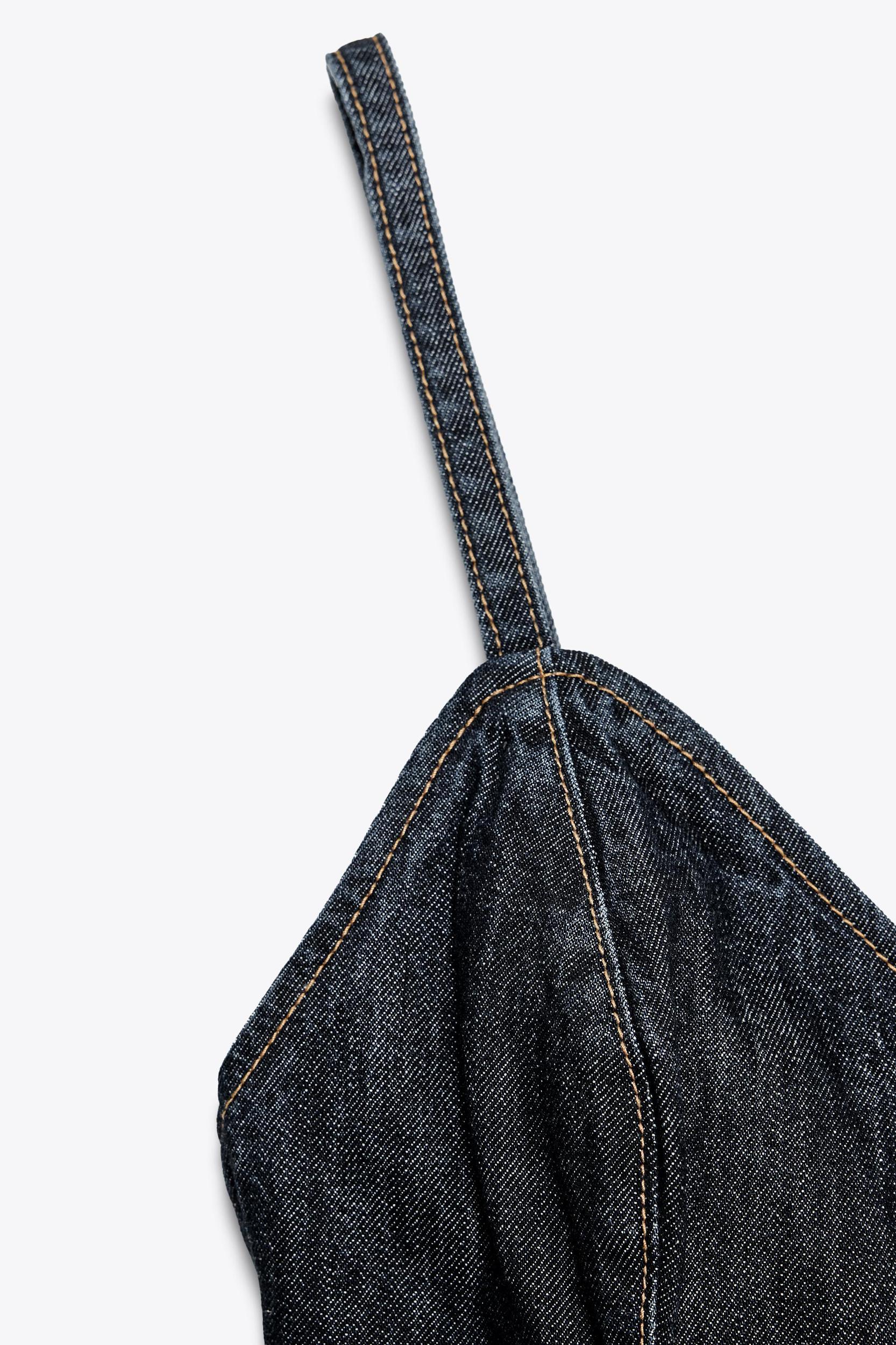 DENIM GODET TOP Product Image