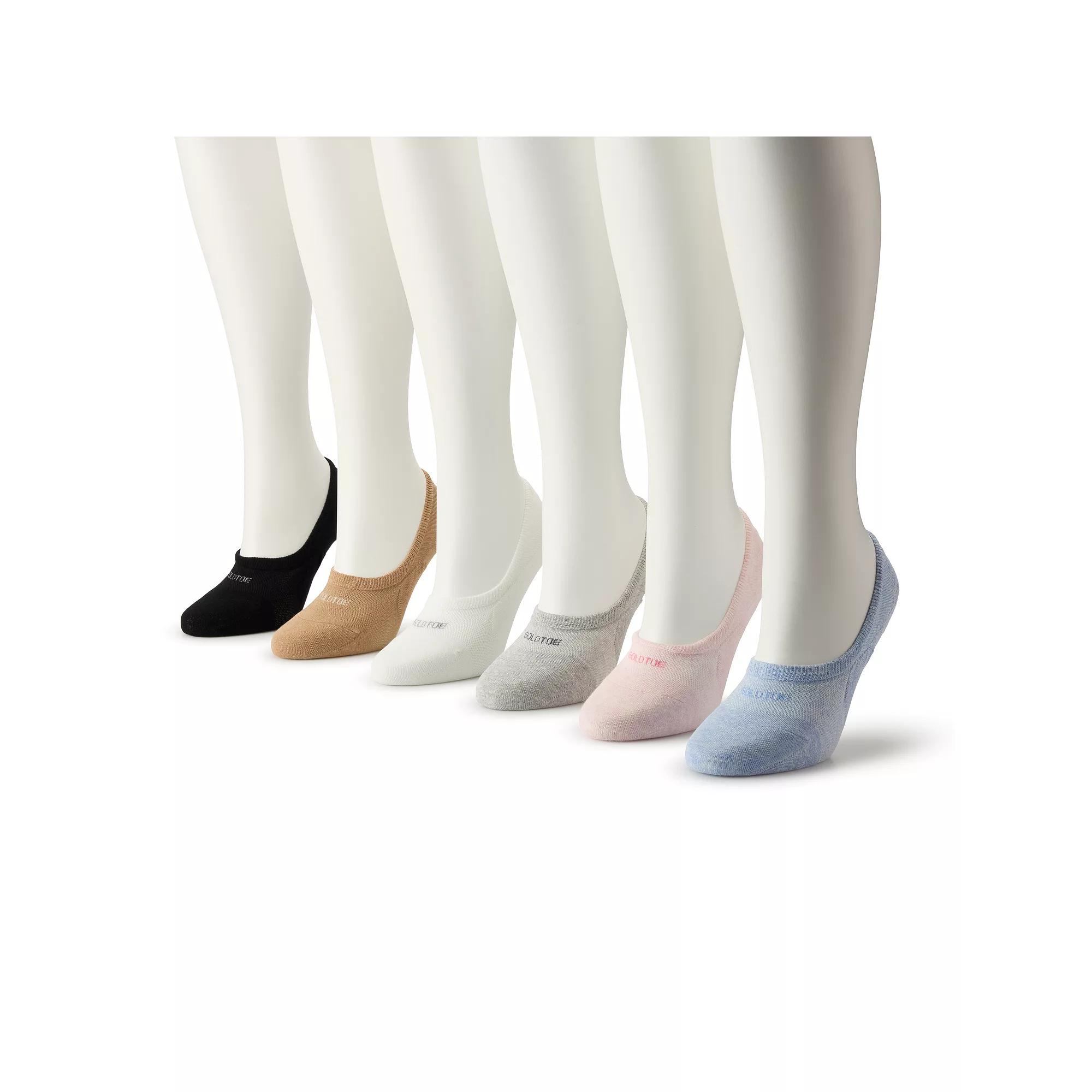 Women's GOLDTOE® 6-Pack Everyday Ballerina No-Show Socks, Size: 9-11, Beige Product Image