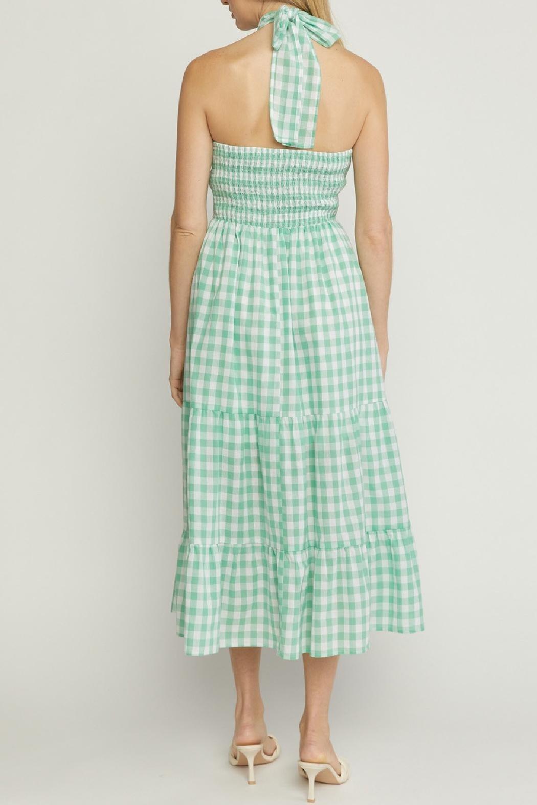Gingham Halter Dress Product Image