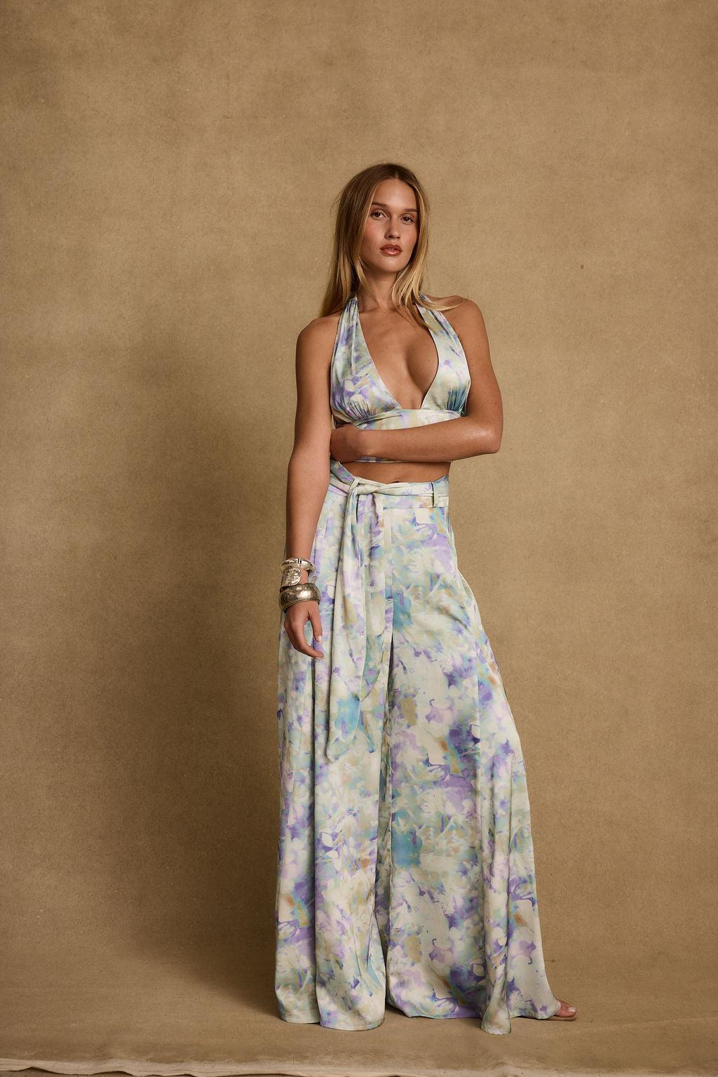 Picasso Blue Abstract Pants Product Image