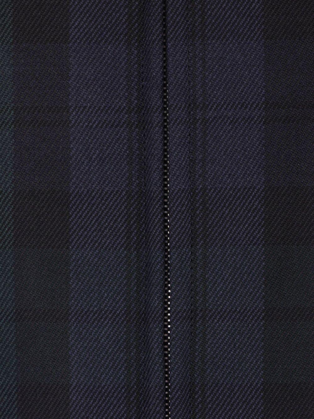 plaid zip-front bomber jacket Product Image