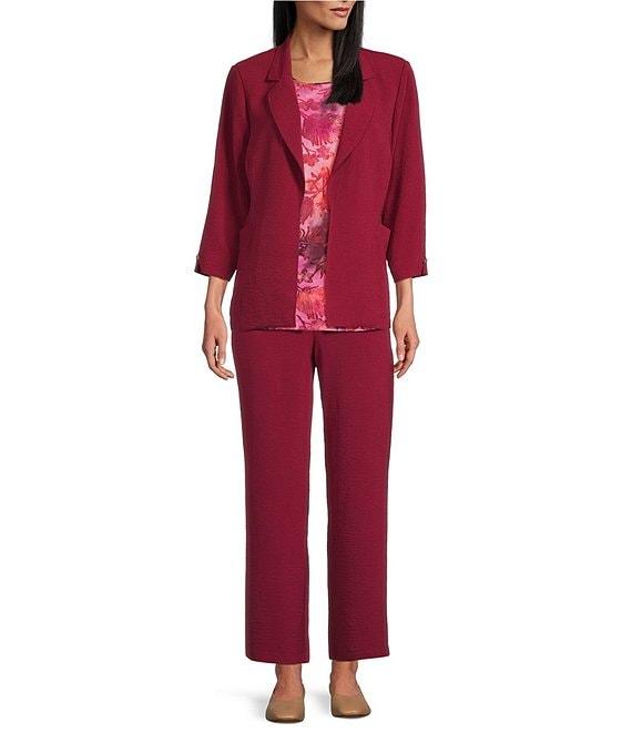 Allison Daley Petite Rhubarb 3/4 Sleeve Open-Front Blazer Product Image